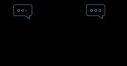 Showing chat-bubble pair with ellipsis hovering near top-left and top-right on 스톡 사진
