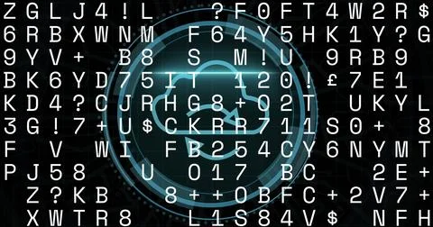 Showing cloud sync icon glowing in UI environment, with turquoise ring and Illustration