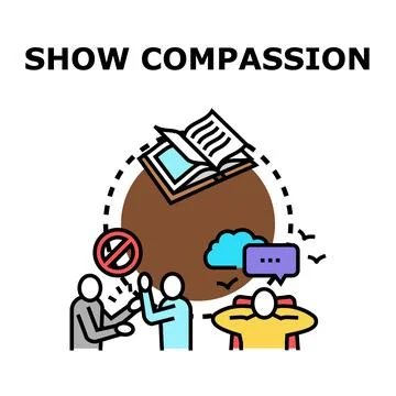Showing compassion, empathy, and understanding solving conflict Stock Illustration