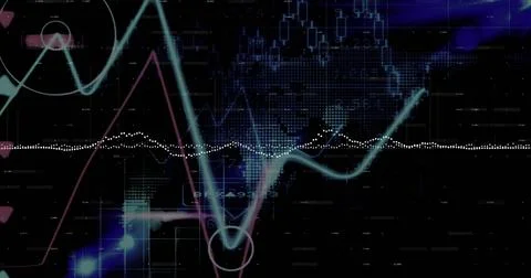 Showing cyan waveform pulsating on dashboard, with dotted white line, pink Stock Photos
