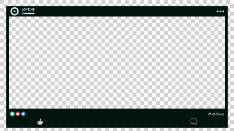 Showing dark post UI, clear background with gear, progress  and  menu icons, Stock Illustration