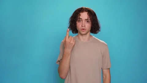 Showing With Deaf-Mute Phrase Keep a distance of at least 1m from each other. Stock Footage 157892928