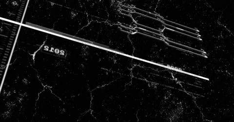Showing diagonal white line over dark marble with parallels circuit traces Stock Illustration