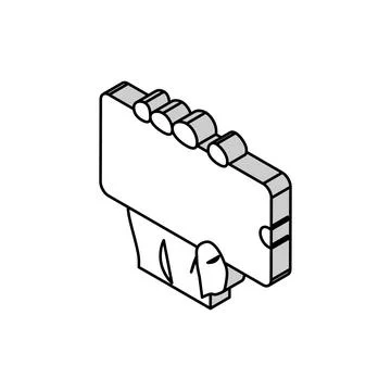 Showing digital image on smartphone display isometric icon vector illustration Stock Illustration