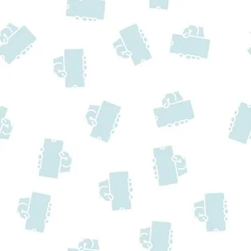 Showing digital image on smartphone display glyph seamless pattern 库存插图