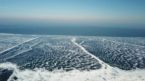 Showing the end of the ice sheet Stock-Footage 100135696