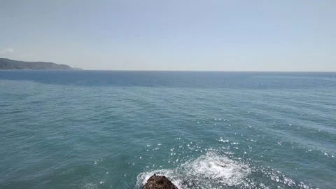 Showing, exploring Nerja city, coast, beaches. Spain, Europe Stock Footage 313452563