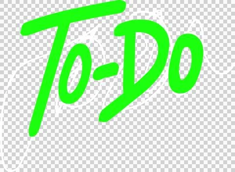 Showing flat design green To-Do overlaying white scribbles on transparent Illustrazione stock