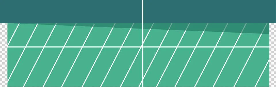Showing flat pattern featuring teal bands, diagonal grid and center line, イラスト素材