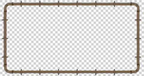 Showing flat style rectangular bamboo frame with rope lashings drop shadow, Stock Illustration