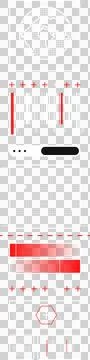 Showing flat UI components on transparent canvas including globe-frame, symbols, Illustrazione stock