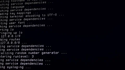 Showing a flow of source code text instructions for a computer program on a PC s Stock Footage 82667437
