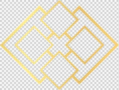 Showing golden diamond pattern in flat design, with central cross on transparent Stock Illustration