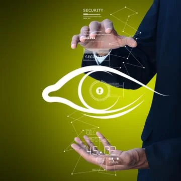 Showing human eye Stock Illustration