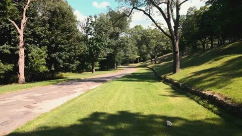 Showing off the landscaping of hills at | Stock Video | Pond5