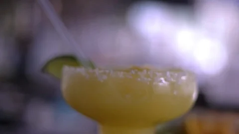 Showing off this martini at a restaurant  Stock Footage 91360581