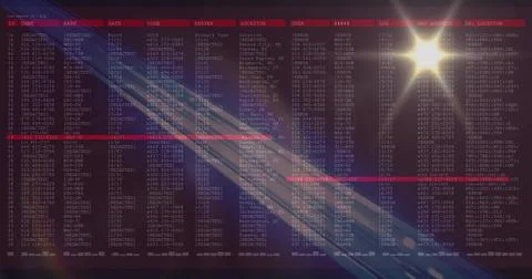 Showing monospaced data screen scrolling at cyber terminal, with masked 스톡 일러스트