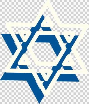 Showing overlapping flat six-pointed stars forming hexagon with notches on Stock Illustration