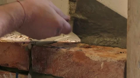 Showing of process brickwork Stock Footage 67978773