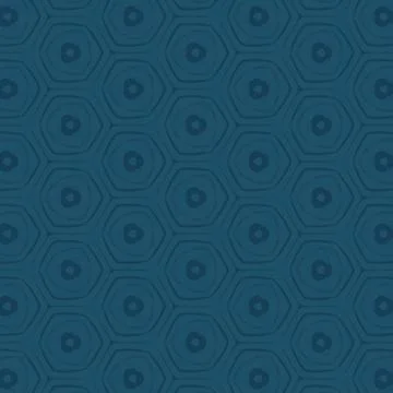 Showing repeating flat design grid pattern featuring nested teal hexagons with Stock Illustration