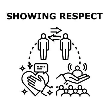 Showing respect and understanding in communication concept Stock Illustration