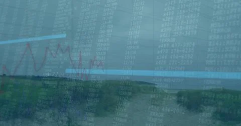 Showing sandy path winding at beachside trail, overlaying alphanumeric codes, 스톡 사진