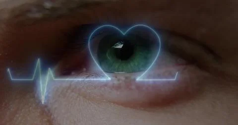 Showing single human eye at macro close-up, revealing green iris, corneal Stock Photos