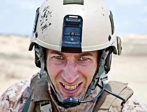 Showing teeth Foto stock