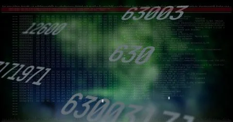 Showing terminal display presenting hex dump and diagnostic text on monitor with Stock Photos