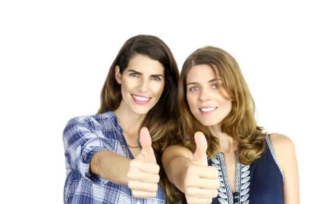 Showing thumbs up Stock Photos