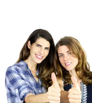 Showing thumbs up Stock Photos