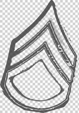 Showing vector art with layered abstract teardrop and three offset rings 스톡 일러스트
