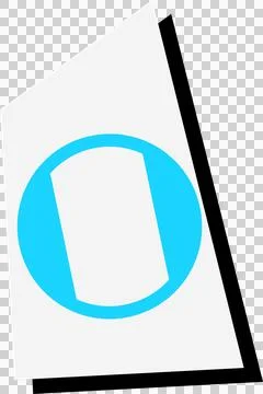 Showing vector white page over black panel, cyan circle holding rectangle on Stock Illustration