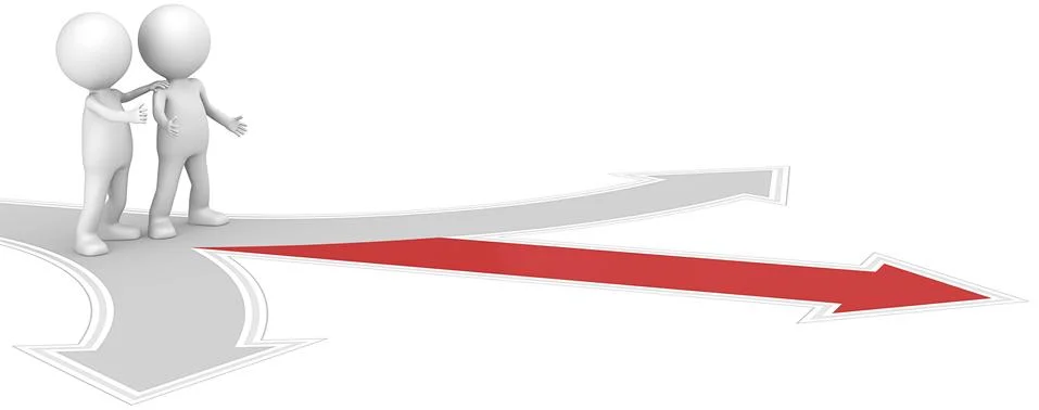 Showing the way. Stock Illustration