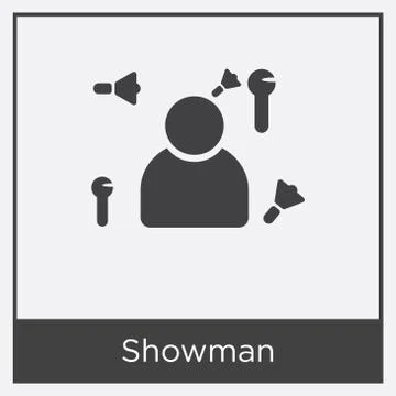 Showman icon isolated on white background Free Stock Illustration