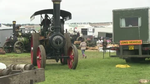 Showman steam engine 17 Stock Footage 20466363