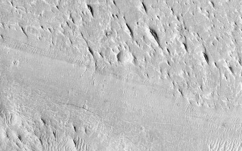 Shown here is an exceptionally long sinuous ridge, possibly an inverted flu.. Stock Photos