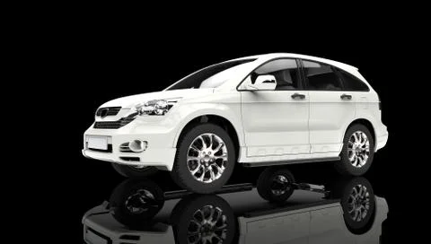 Showroom White - Front View Stock Illustration