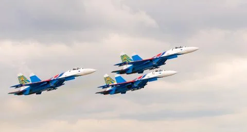 Shows demonstration flight Stock Photos