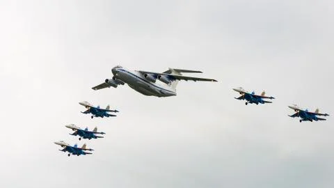 Shows demonstration flight 写真素材
