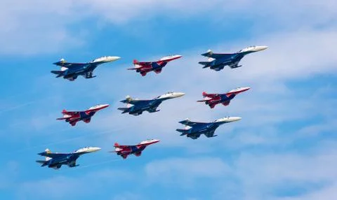 Shows demonstration flight 写真素材