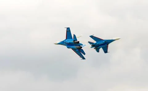 Shows demonstration flight Stock Photos