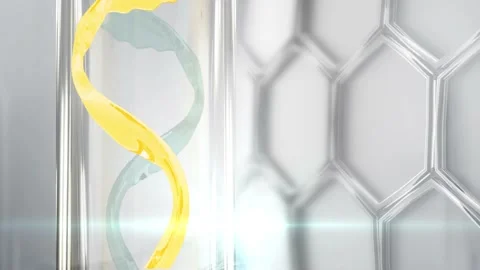 Shows the flow of serum, combining vitamins to nourish the skin that protect Stock Footage 163082264