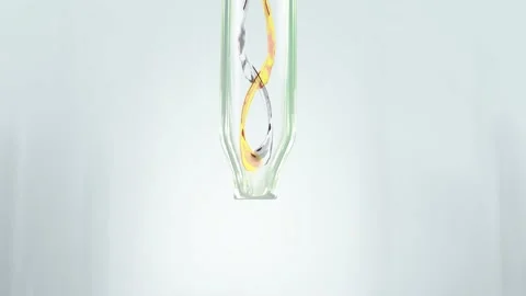 Shows the flow of serum, combining vitamins to nourish the skin that protect Stock Footage 163082291