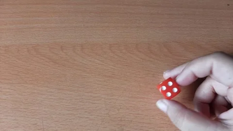 Shows the numbers on the sides of the dice Stock Footage 284441989