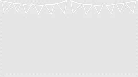 Shows two strings of hand-drawn triangular pennant flags hanging diagonally.. Stock Footage 310534730