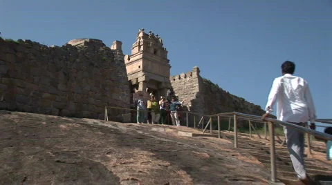 Shravanabelagola Steps Stock Footage 620658