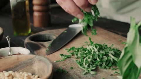 Shredded Basil Stock Footage 78648509