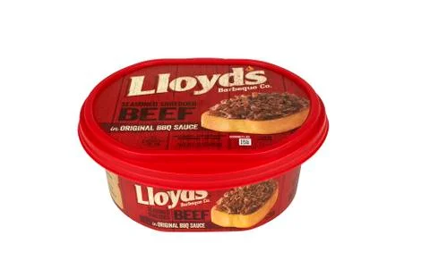 Shredded beef container 库存照片