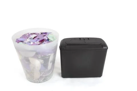 Shredded CD and DVD data disc 스톡 사진